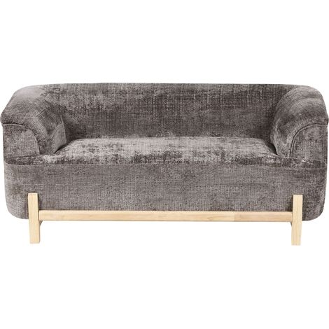 Sofa 2-Sitzer ALNOR Chenillegewebe Braun