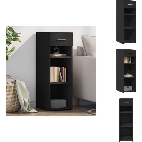 Sideboard Schwarz 30x42,5x93 cm Holzwerkstoff - Schreibtisch - Wohnzimmer Dekoration - Regal - Sideboard Schwarz - Holz Sideboard (1/5)