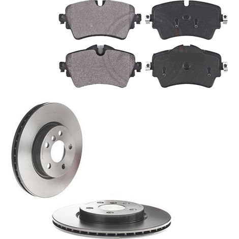 KIT FRENI ANTERIORI compatibile con MINI CLUBMAN (F54) - DISCHI + PASTIGLIE OEM: P 06 092 , P 06 097 / 18499 , 18524 , 18463 , 18516 , 18380 /SOSTITUZIONE DIRETTA/BASSA POLVERE/SILENZIOSO