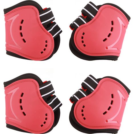 Guêtres pour chevaux Fetlock, légères, respirantes et résistantes à l'usure, pour l'arrière-train des chevaux, rouge, taille L. Accessoires pour chevaux. (1/5)