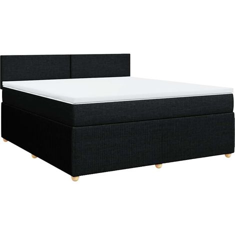 Maison Exclusive - Boxspringbett mit Matratze Schwarz 180x200 cm