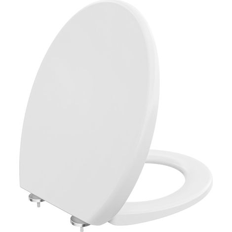 DERW max O-förmiger Toilettensitz, Toilettensitz mit Einzelknopf, doppelschichtig und dick, Toilettensitz aus Harnstoff-Formaldehydharz (1/5)
