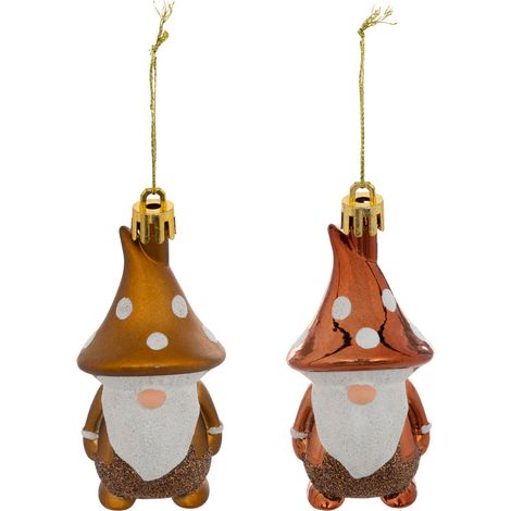 Déco de sapin Lot de 2 Gnomes dorés - Feeric Christmas (1/5)