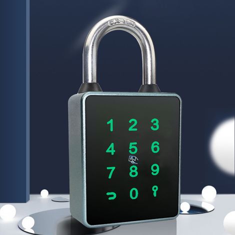 GARRYFIZH ‌Cadenas intelligent à combinaison/touche‌ - écran tactile, empreinte digitale - pour portail, porte