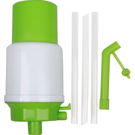 Pompe à eau manuelle en plastique, distributeur à pression pour fontaine, vert et blanc (1/5)