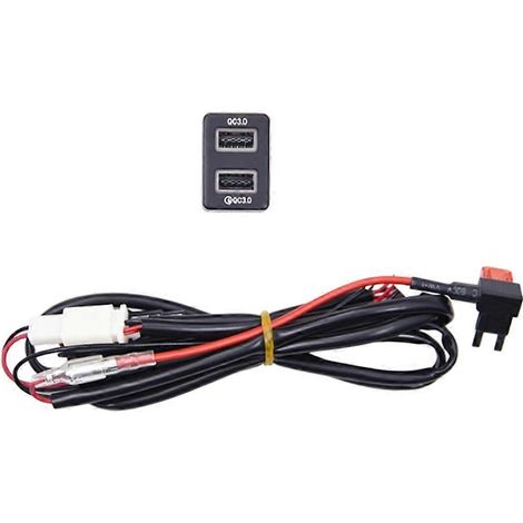Cargador rápido doble USB QC3.0 para coche, carga para teléfono, adaptador de sección para Mitsubishi Outlander L200 Triton (1/5)