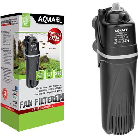 Aquael FanFilter 1 Plus - filtro interno con portata di 320 l/h (regolabile) per acquari da 60 a 100 litri