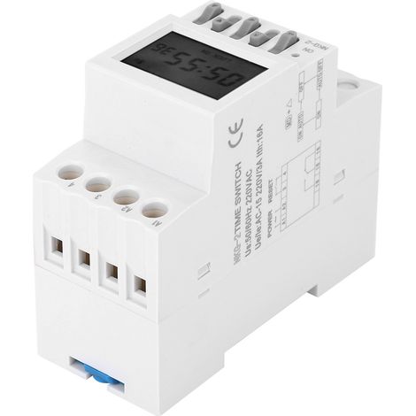 Interrupteur horaire avec rail de guidage, adapté aux écoles et aux usines, interrupteur à sonnerie avec relais, 220 V CA, 3 A (1/5)