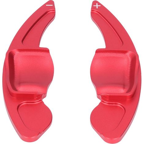 Palettes de changement de vitesse de volant rouges en alliage d'aluminium, accessoires de décoration de réaménagement de voiture de remplacement pour Seat Leon 2009 – 2014 2 pièces (1/5)