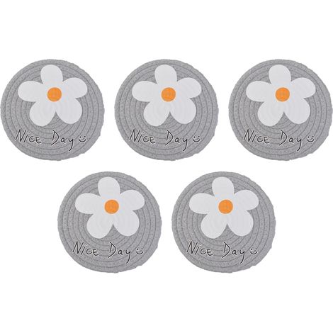 Tapis De Table Rond - Ensemble De 5 Nappes Lavables - Protection Anti-Rayures Pour Cuisine Et Jardin - Lot De 5 Pièces (1/5)