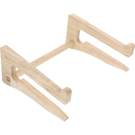 Support Accessoire pour Ordinateur Portable en Bois Dissipation Thermique Rapide et Rangement Clavier, Réhausseur pour Bureau (1/5)