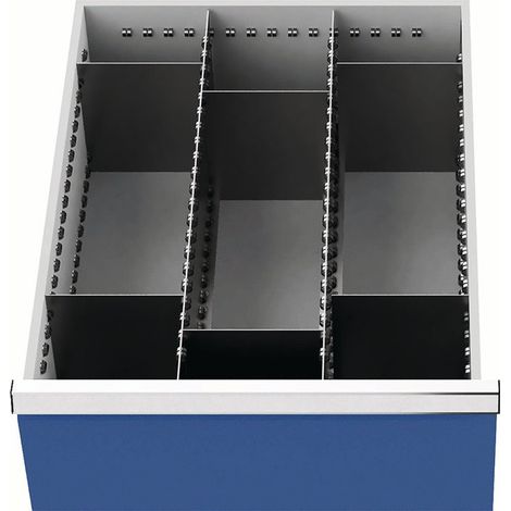 Materiale divisorio  cassetti altezza  frontale 200  mm 2  divisori longitudinali/6  divisori trasversali  larghezza cassetti  450 mm  - 118A