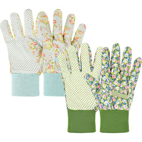 Paires Gants de Travail Jardin pour Femmes Antidérapants Respirants et Légers la Ferme Cour Élagage Extérieur 2 (1/5)