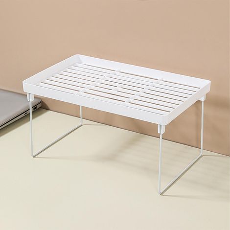 Étagère de Rangement pour Cuisine - Étagère Stackable Multifonction avec Cadre Métal et Design Drainant - Plastique Résistant, Taille 16x31.5x19.5cm (1/5)
