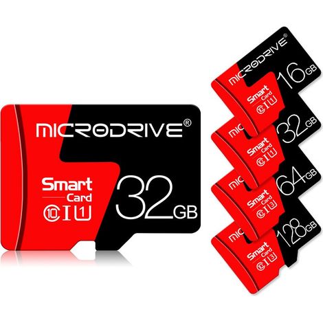 Carte micro 16/32/64/128Go- Convient aux caméras de surveillance, aux enregistreurs de conduite, aux téléphones portables et aux tablettes (1/5)