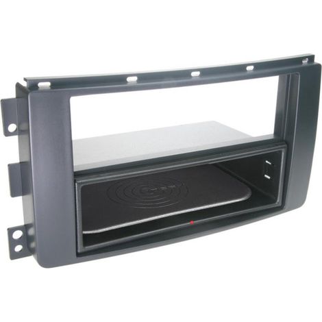 Kit Facade autoradio 2DIN Smart Fortwoo 07-10 Forfour 04-06 Avec vide poche Inbay Noir