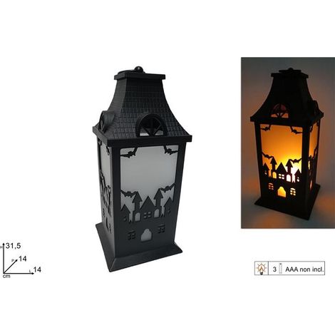 Lanterna Decorativa Casa Festa Halloween con Luce Effetto Fuoco (1/2)