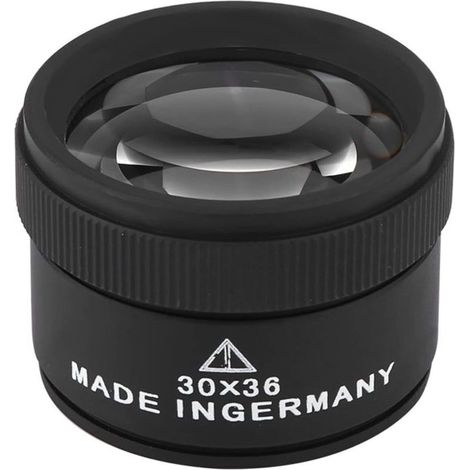 30X Loupe de Bijoux, Grossissantes Pièces Monnaie Professionnelle Lentille Optique Alliage Plaqué Portable Mini Microscope Po (1/4)