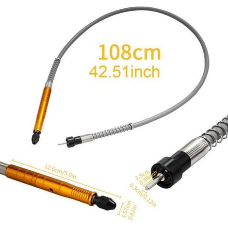 Adaptateur arbre flexible Fixation rallonge multifonctions Câble d'arbre pour le Rotary Grinder outil (1/4)