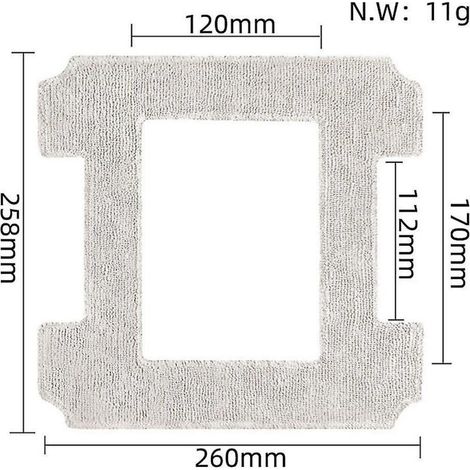 Pour le robot nettoyeur de vitres Winbot W1 Pro, remplacements de balai, accessoires de tampon de balai, pièces (1/3)