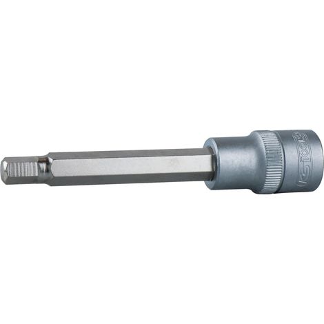 Douille tournevis 1/2" 6 pans male Diamètre 8mm Longueur (1/3)