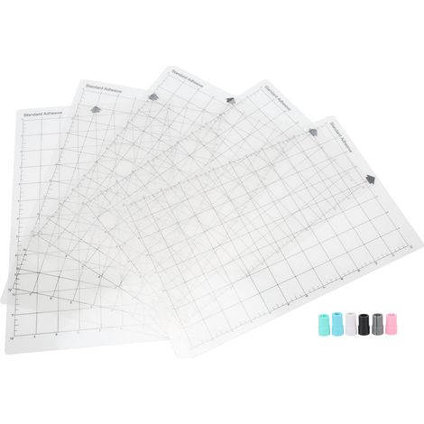 5-teiliges Schneidematten-Set mit 6 Stiftadaptern, viskositätsneutraler Griff, Raster-Schneidematte und Stiftadapter (1/5)