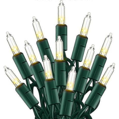 KLVGTIFS PU - Guirlande lumineuse de Noël miniature, 50 LED, certifiée UL - Blanche (1/5)