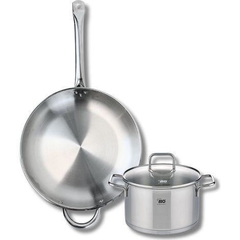 Ensemble de 1 Poêle de cuisson 32 cm et 1 faitout 20 cm Elo Profi Citrin (1/5)