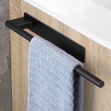 1 Porte-serviettes Mural Acier Inoxydable Auto-adhésif Sans Perçage Salle De Bain Cuisine (1/5)