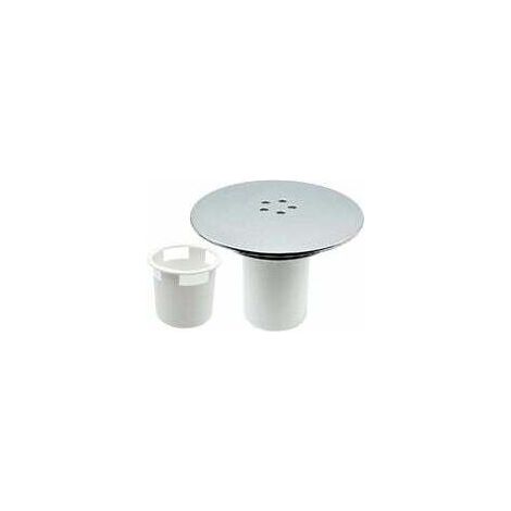 Duschablauf, 90 mm/115 mm Duschablauf, Ersatzabdeckung für Duschsiphon, Universal-Duschablaufabdeckung, verchromte Duschzulaufabdeckung, Schneller Durchfluss – Crezuo