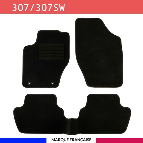Tapis de voiture - Sur Mesure pour 307 / 307 SW (2000 - 2009) - 3 pièces - Tapis de sol antidérapant pour automobile (1/4)