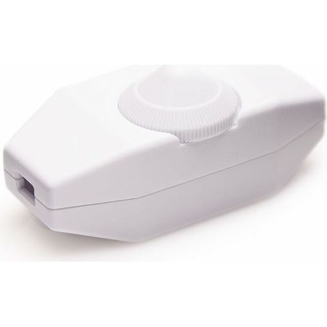 Interrupteur rotatif variateur de lumière LED dimmable 220-230V blanc