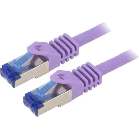 Cable reseau RJ45 male S-FTP Cat 6a violet - 5m