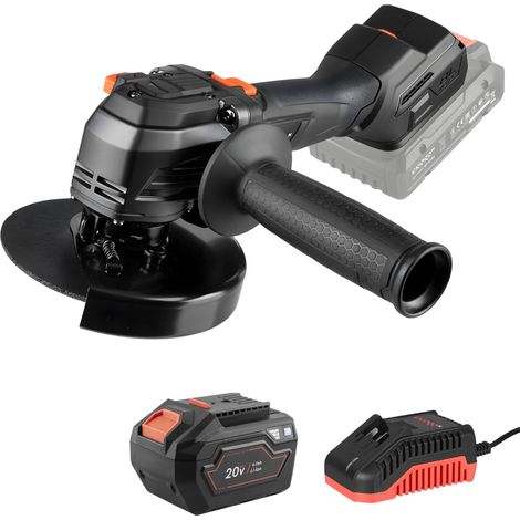 Dnipro-M Amoladora Angular DGA-204SBC 20V Brushless, Disco 125 mm, 6 Velocidades 4000-9200 RPM, Corte, Desbaste y Pulido, Batería 6Ah y Cargador (1/5)