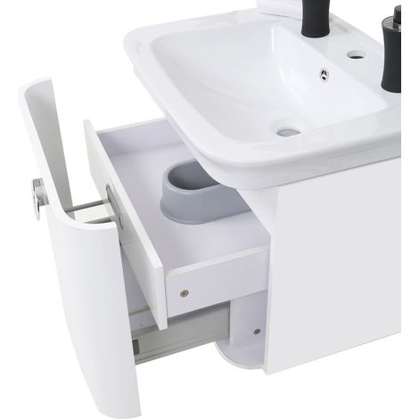 Premier Housewares Adelphi White Basin and Cabinet