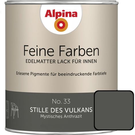 Alpina Feine Farben Lack No. 33 Stille des Vulkans  anthrazit edelmatt 750 ml Buntlacke (1/3)