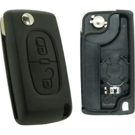 PSA278 - Coque compatible Peugeot Citroen 2 boutons
