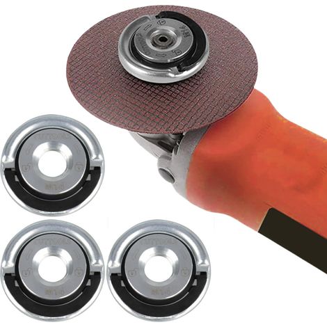 4 Pièces Écrou Serrage Rapide M14 pour Meuleuse, Changement Rapide et sans Outil, Écrou Autosserant pour Disques de Meuleuse (1/5)
