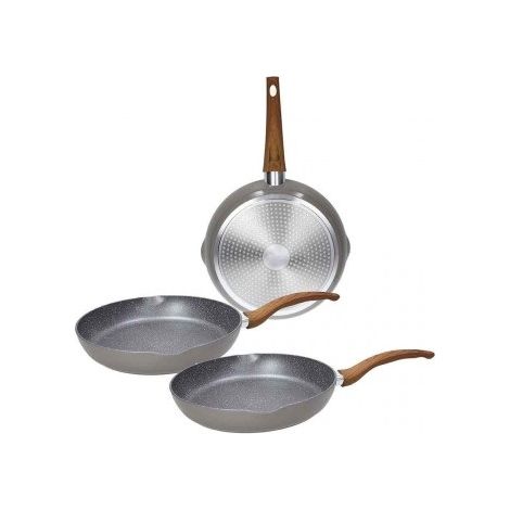 Set 3 Padelle Antiaderenti Natural Love con Becco anche Induzione 20 + 24 + 28 cm (1/2)