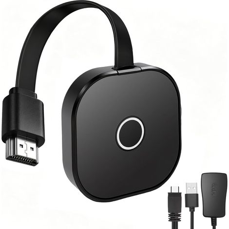 Wireless HDMI Dongle 4K Dual Band Wireless HDMI Stick 2.4G/5GHz Display Android on Monitor/Projector, Miracast Dongle HDMI Duplicator Supporte AirPlay, DLNA, Miracast Plug & Play