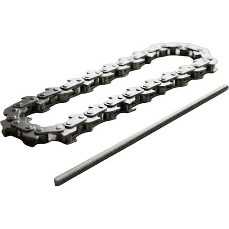 Lot de 2 chaînes - VENTEO - Pour tronçonneuse électrique - Chaînes pour bricolage/élagage/coupe de bois - Affuteur inclus