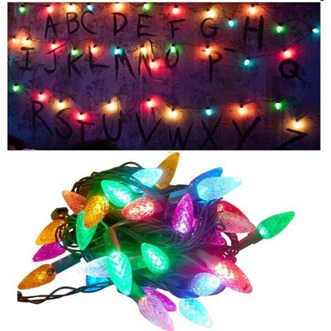 Luci a stringa a LED, luci per albero di Natale a batteria, decorazioni natalizie multicolore per interni/esterni, 50 LED (1/5)