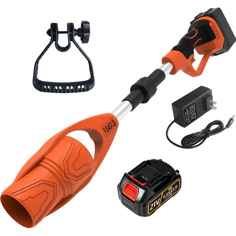 Filiyano-Souffleur de feuilles pliable sans fil 21 V - Haute vitesse, portable, pour le dépoussiérage et le déneigement du jardin - Orange (1/5)