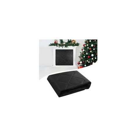Cache-cheminée – 80 x 100 cm – Protection magnétique et isolante avec écran – Housse résistante à la chaleur pour une utilisation hivernale, intérieure et extérieure, ignifugée et sûre (1/4)