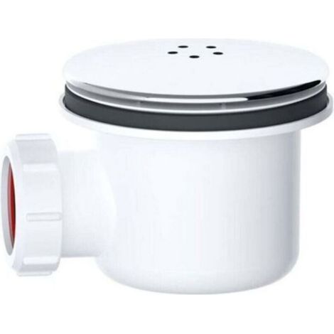 Couvercle De Vidange De Douche - 90 Mm - Pour Receveur De Douche Standard Britanique - Chromé Et Blanc - 1 Pièce (1/4)