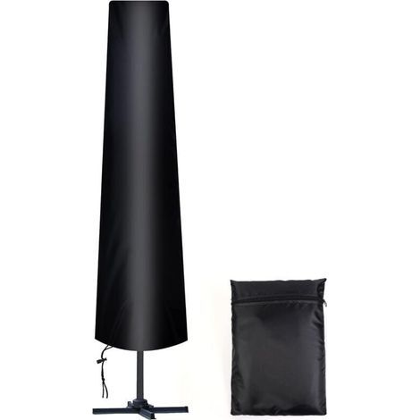Housse Parasol Droit Ø 300 cm, 210D Oxford Housse de Protection pour Parasol avec Sac de Rangement, Résistant aux Intempéries, aux UV, à la Neige