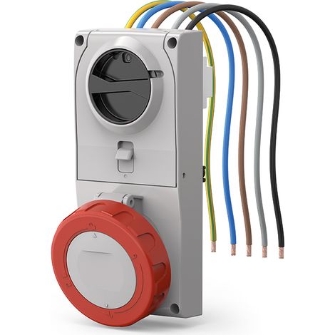 Scame proxima toma con enclavamiento 3p+n+e 16a rojo - 408.1687
