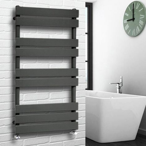 Flat Panel Heated Towel Rail Bathroom Rad Radiator Anthracite 1000x600mm