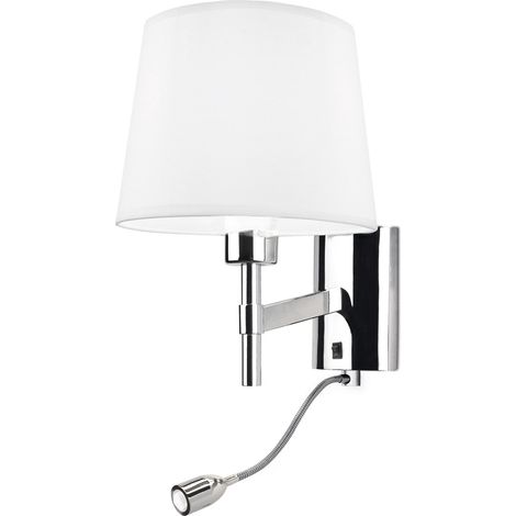 LedsC4 Bristol - Aplique de Pared LED 17.4W y 182lm con Luz Cálida 3000K. Diámetro 28.5cm. Estructura de Acero. Color Cromo (1/2)