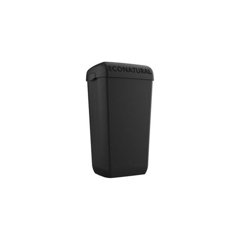Poubelle noire recyclée éco-responsable - Compas